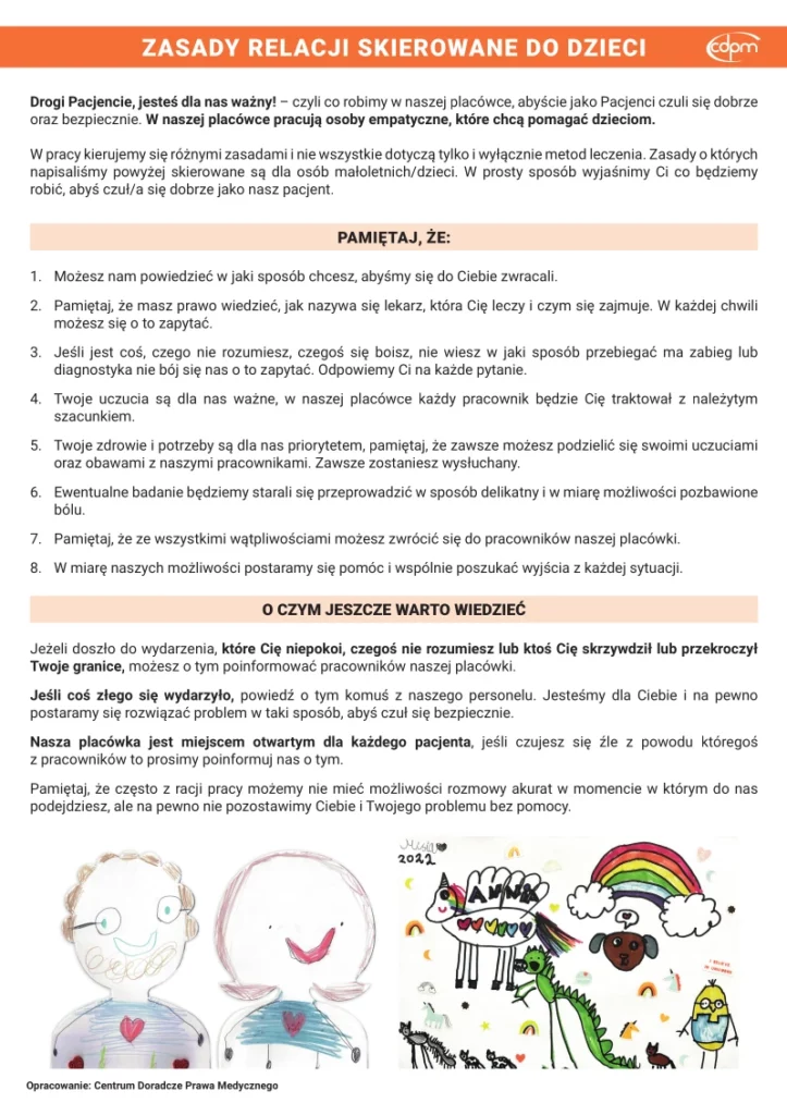 zasady relacji skierowane do dzieci