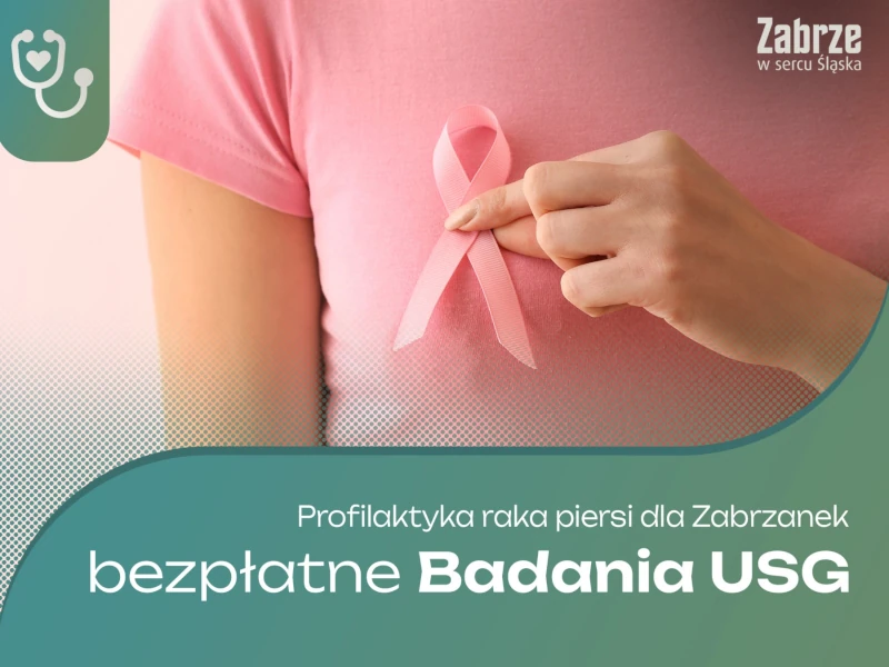 Bezpłatne USG piersi Zabrze - baner promujący program