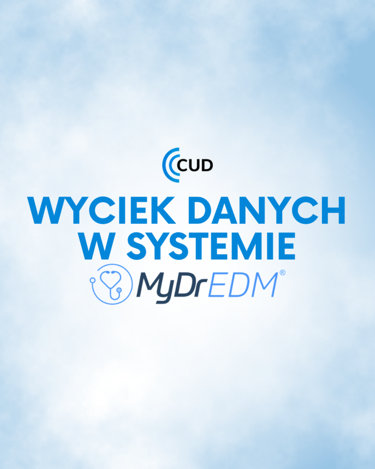 Wyciek danych w systemie MyDr EDM